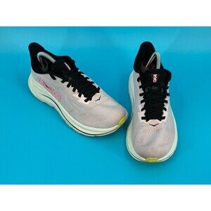 HOKA Clifton 10 Wide Women’s 9D Carnation Starlight Glow Running Shoes